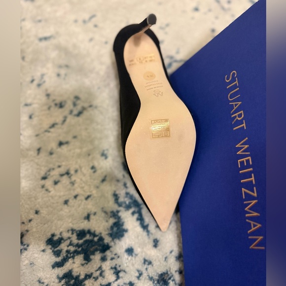 Stuart Weitzman Stuart 100 Pump NWT Sz 9.5 Black Mesh - Picture 8 of 8